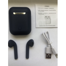 Бездротові навушники з мікрофоном Bluetooth навушники в кейсі inPods 12 сині Soft Touch