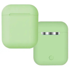 Бездротові навушники з мікрофоном Bluetooth навушники в кейсі inPods 12 зелені Soft Touch