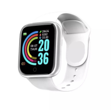 Смарт-годинник Smart Watch Y68 крокомір, підрахунок калорій, кольоровий екран, Білий