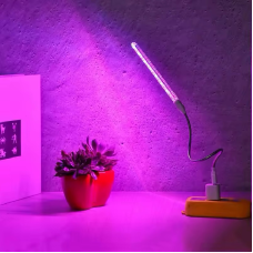Портативна USB LED фіто лампа 3Вт для рослин з гнучким подовжувачем