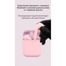 I12 TWS Якісні Бездротові Bluetooth Рожеві Навушники ОПТ/Дроп/Роздріб Гарантія