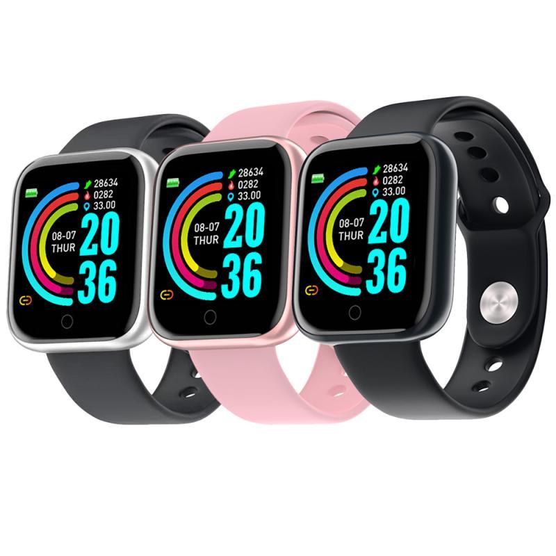 Смарт-годинник Smart Watch Y68 крокомір підрахунок калорій кольоровий екран, колір рожевий