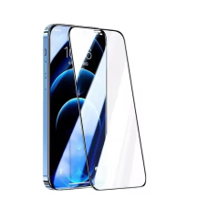 Захисне скло  для IPhone 16 (Full Glue 9H) Black, з рамкою для легкого встановлення