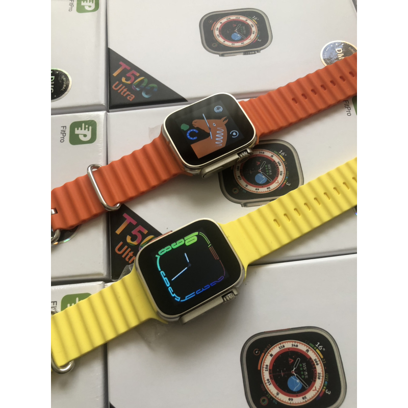 Смарт-годинник т500 Ultra smart watch колір: жовтогарячий