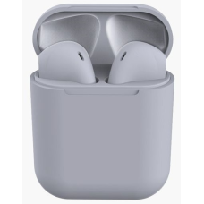 Бездротові навушники TWS i12 5.0  Bluetooth с магнітним кейсом, сірі