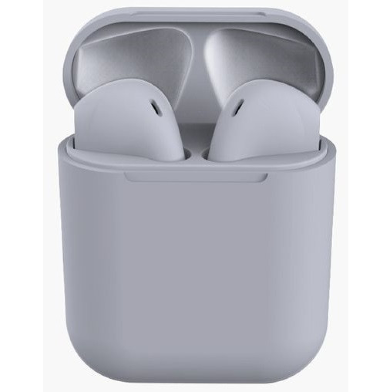 Бездротові навушники TWS i12 5.0  Bluetooth с магнітним кейсом, сірі