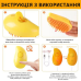 Парова масажна щітка Pet Brush для вичісування шерсті собак і кішок, колір жовтий
