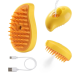 Парова масажна щітка Pet Brush для вичісування шерсті собак і кішок, колір жовтий