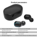 Бездротові bluetooth навушники E7S TWS, чорні